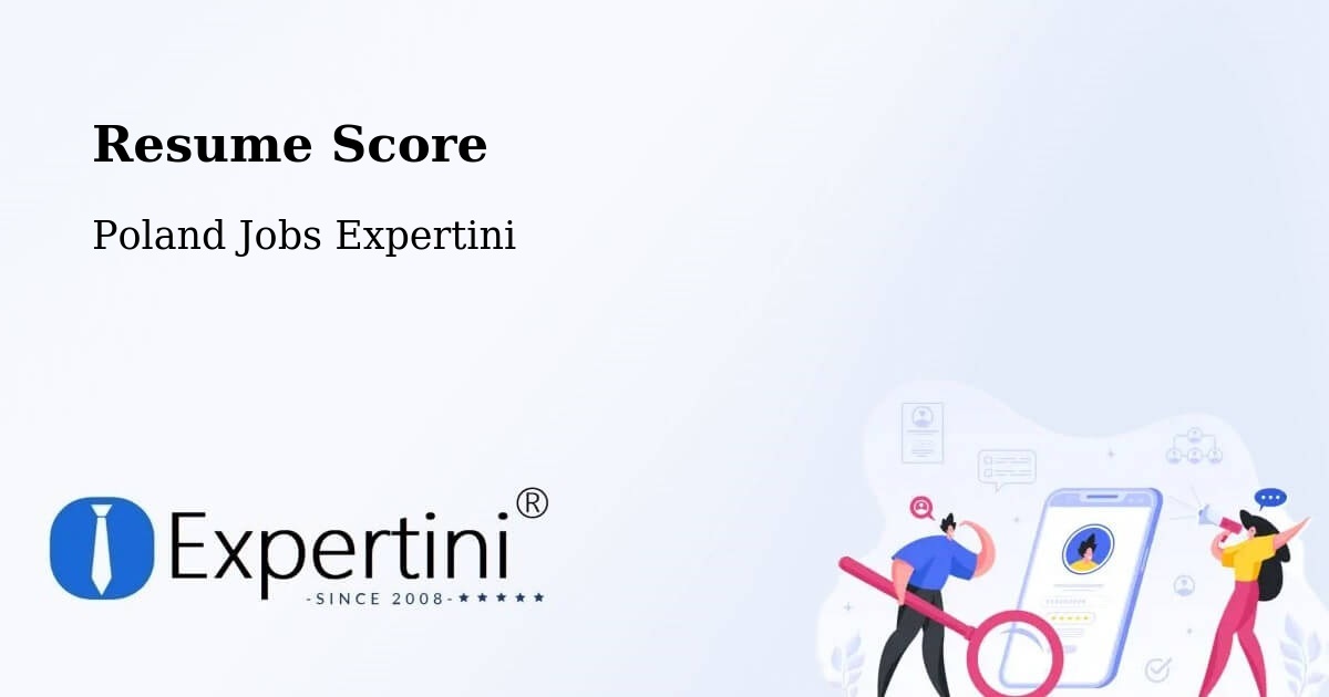 Resume Score & Job Description Match Tool – Chodów - Poland Jobs Expertini
